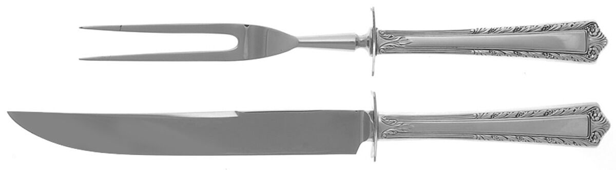 Processional (Sterling, 1947) Small Steak 2-Piece Carving Set w/Stainless Blade by Fine Arts-1