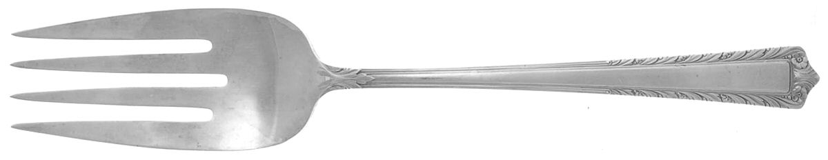 Processional (Sterling, 1947) Large Solid Cold Meat Serving Fork by Fine Arts-1