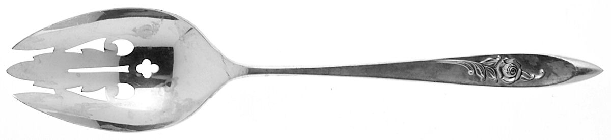 Romance Rose (Sterling, 1960) Pierced Tablespoon (Serving Spoon) by Fine Arts-1