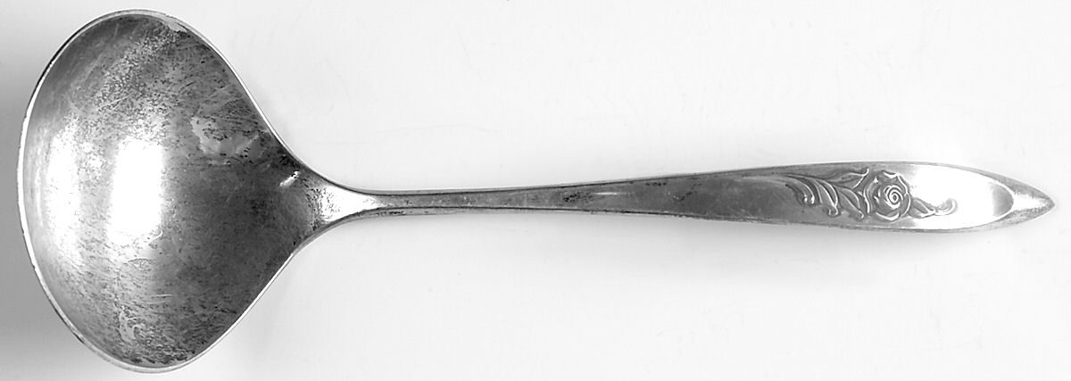 Romance Rose (Sterling, 1960) Solid Gravy Ladle by Fine Arts-1