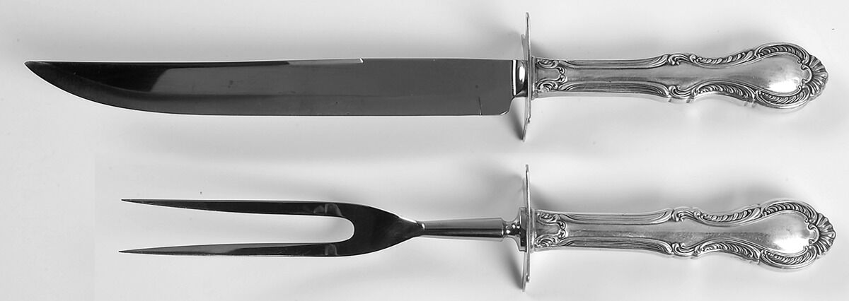 Southern Colonial (Sterling, 1945) (2 Pc)Carving Set-Lg Stnbl/Roast w/Sterling Guard by Fine Arts-1