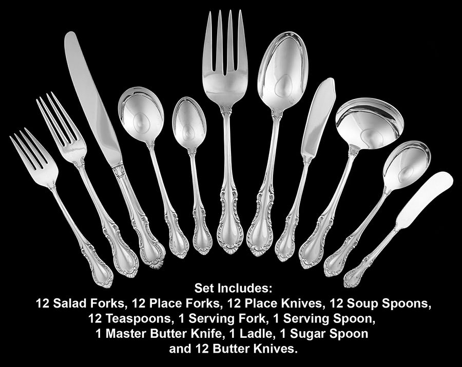 Southern Colonial (Sterling, 1945) 77 Piece Set by Fine Arts-1