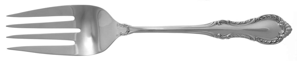 Southern Colonial (Sterling, 1945) Medium Solid Cold Meat Serving Fork by Fine Arts-1