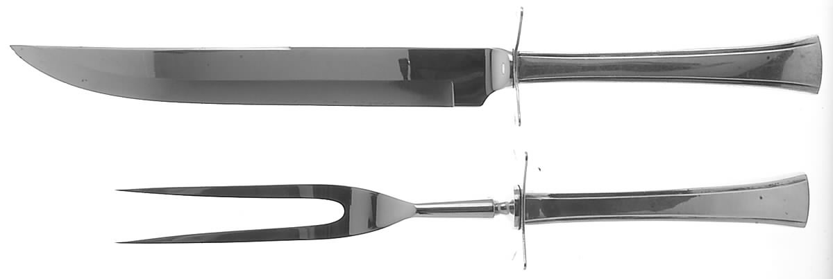 Tranquility (Sterling, 1947) (2 Pc)Carving Set-Lg Stnbl/Roast w/Sterling Guard by Fine Arts-1