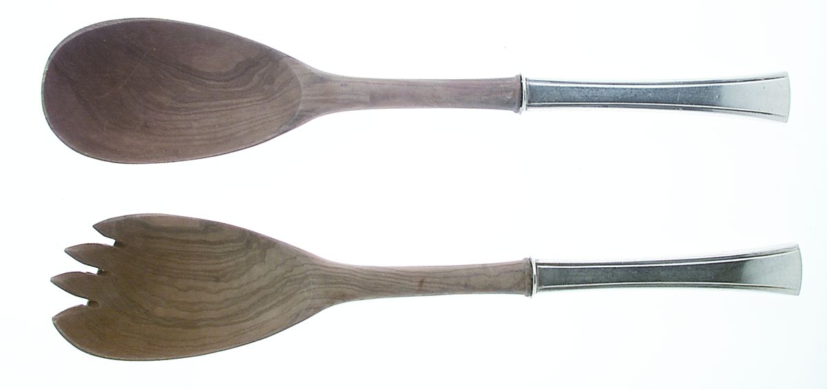 Tranquility (Sterling, 1947) Wooden Bowl 2-Piece Salad Set by Fine Arts-1