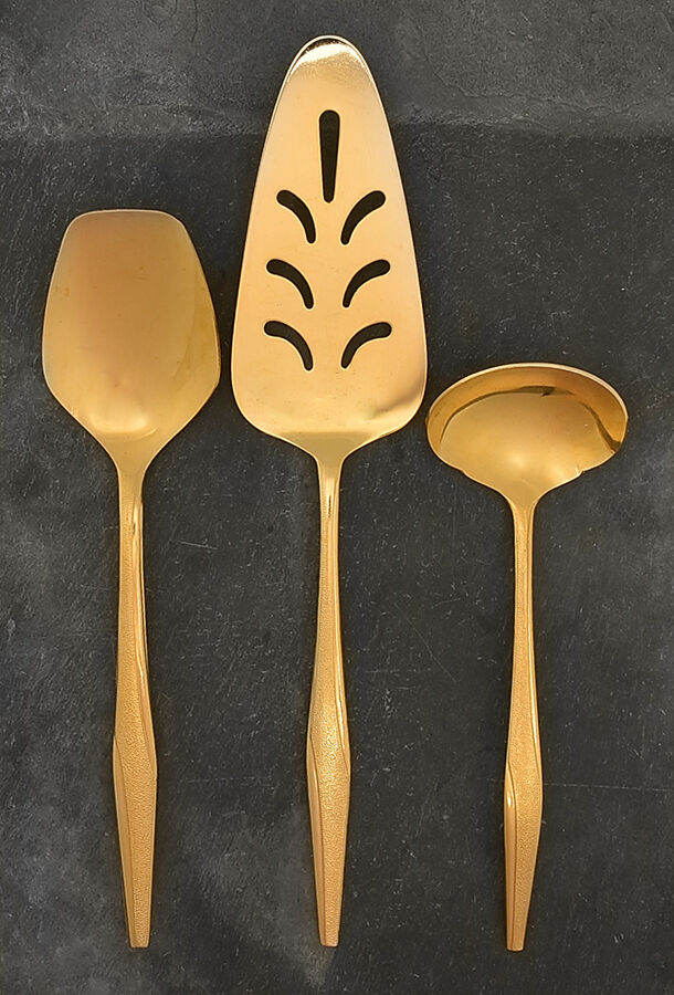 FLR1 (GOLD ELECTROPLATE) 3 Piece Completer Set by Florentine-1