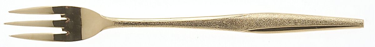 FLR1 (GOLD ELECTROPLATE) Short Handle Pickle/Olive Fork by Florentine-1