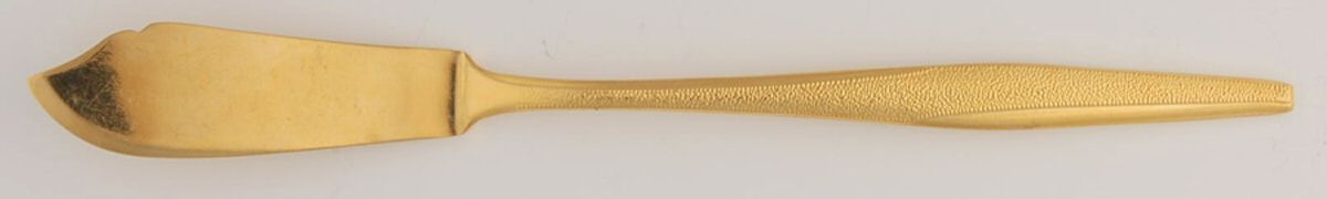 FLR1 (GOLD ELECTROPLATE) Flat Handle Master Butter Knife by Florentine-1
