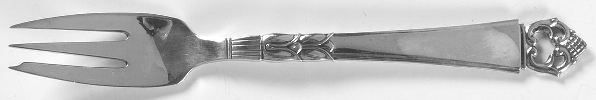Danish Crown (Sterling) Large Individual Solid Fish/Salad Fork by Frigast-1