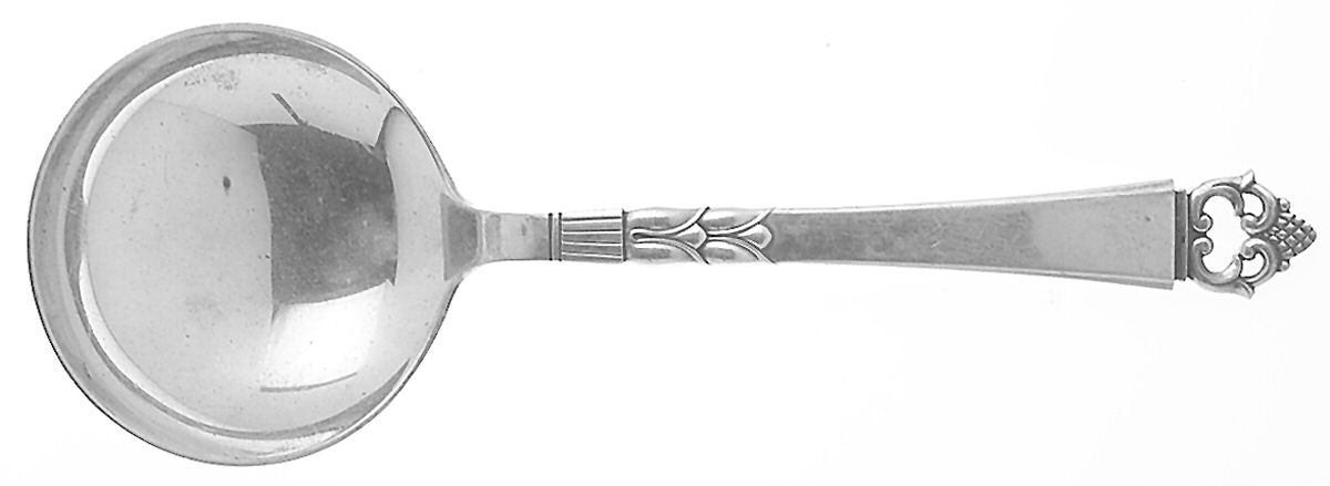 Danish Crown (Sterling) Solid Smooth Casserole Spoon by Frigast-1