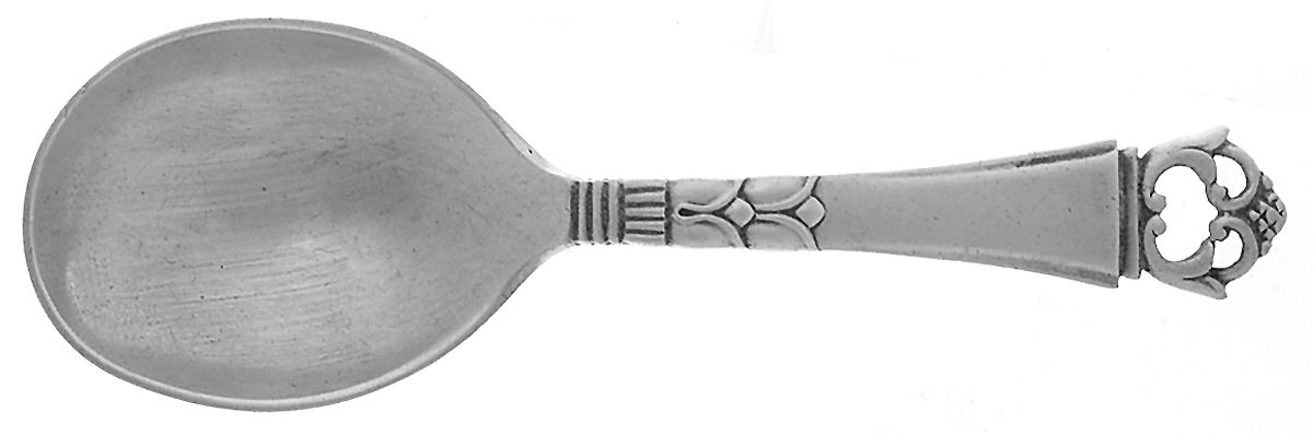 Danish Crown (Sterling) Straight Handle Baby Spoon by Frigast-1