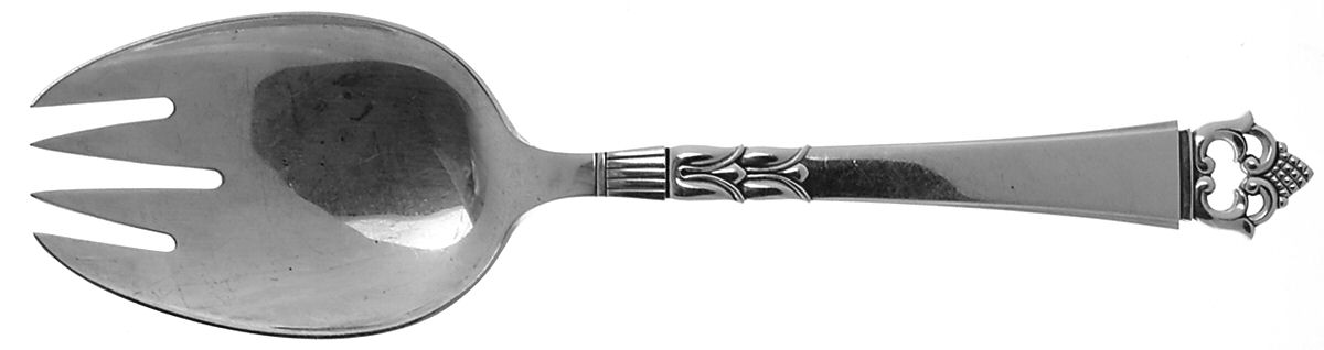 Danish Crown (Sterling) Medium Solid Salad Serving Fork by Frigast-1