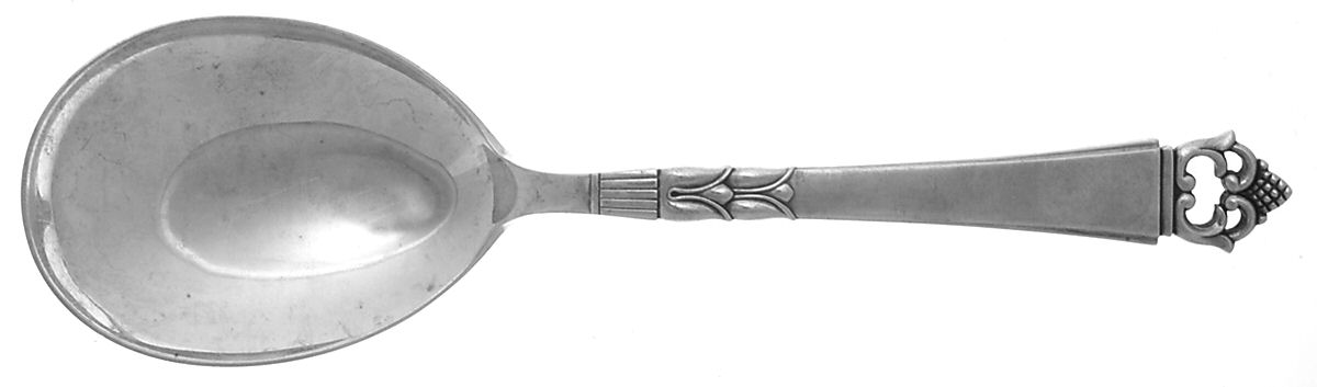 Danish Crown (Sterling) Oversize Solid Salad Serving Spoon by Frigast-1
