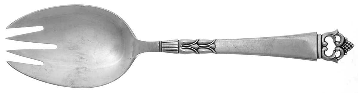 Danish Crown (Sterling) Oversize Solid Salad Servng Fork by Frigast-1