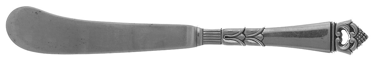 Danish Crown (Sterling) Hollow Handle Paddle Butter Spreader (Solid) by Frigast-1