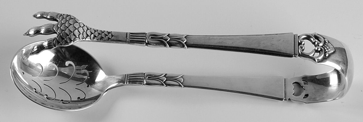 Danish Crown (Sterling) Large Ice Serving Tongs by Frigast-1