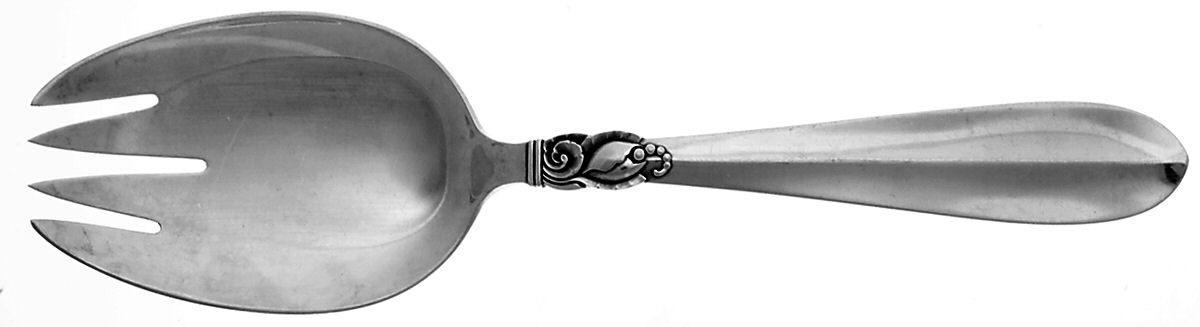Princess Fuchsia (Sterling) Oversize Solid Salad Servng Fork by Frigast-1
