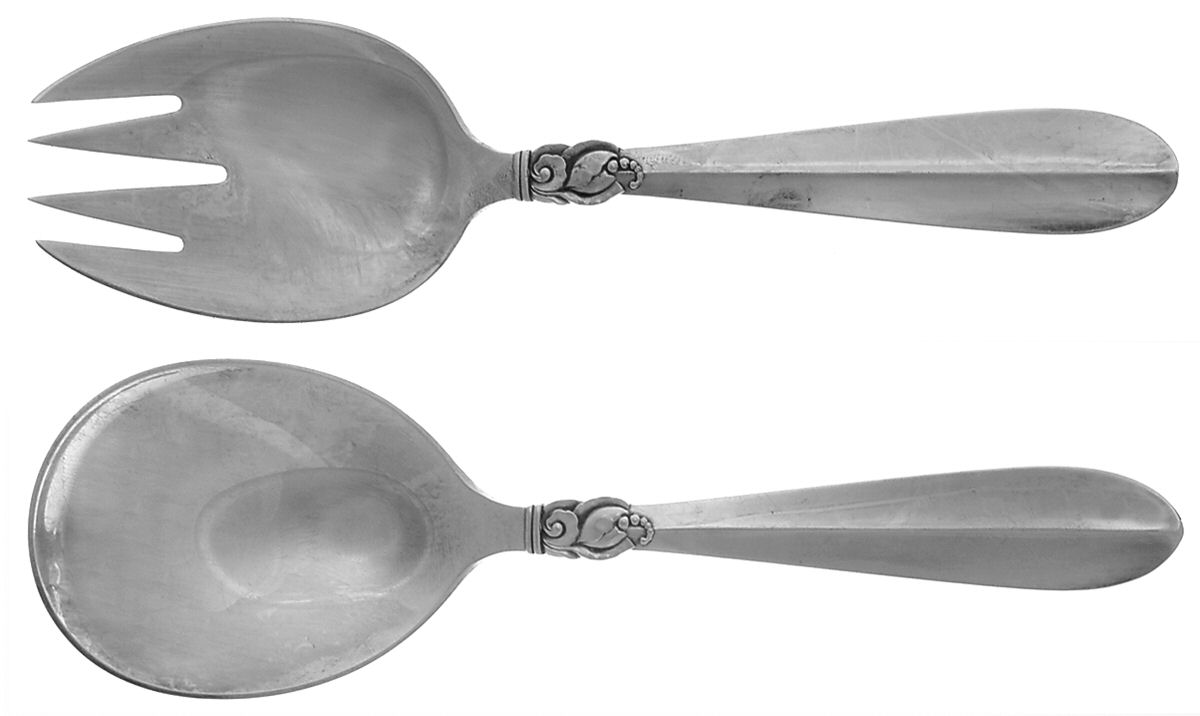 Princess Fuchsia (Sterling) (2 Pc) Solid Salad Set by Frigast-1