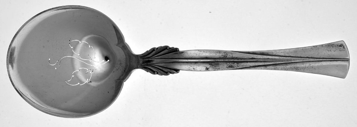 Queen Christina (Sterling) Pierced Berry/Casserole Spoon by Frigast-1
