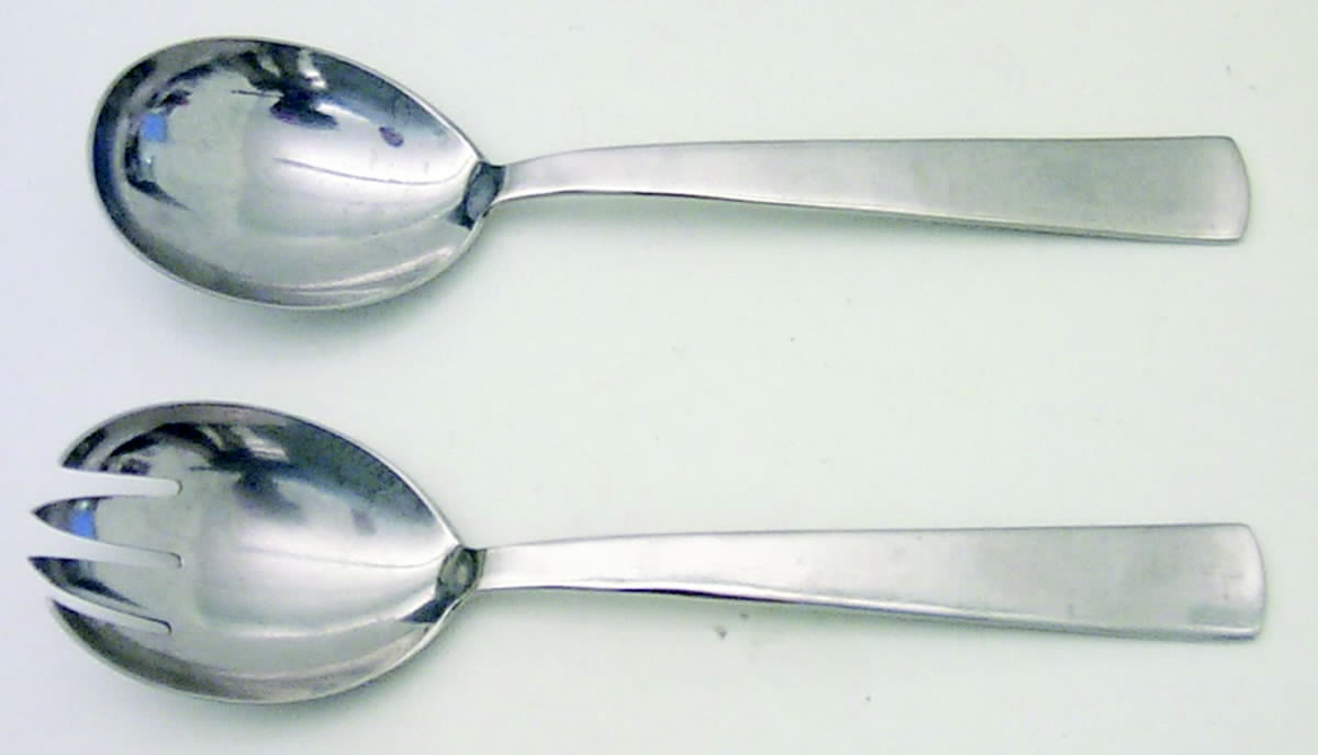 Milano (Stainless) (2 Pc) Solid Salad Set by Fraser Krupp-1