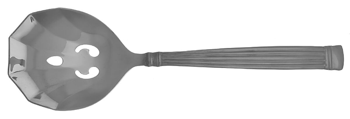 Alexa (Stainless) Pierced Solid Serving Spoon by Farberware-1