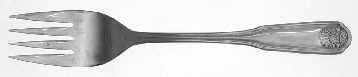 Cambridge Shell (Stainless) Medium Solid Cold Meat Serving Fork by Farberware-1