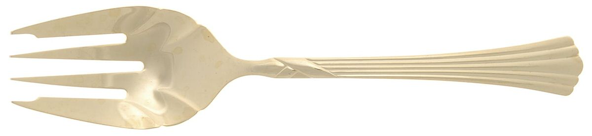Chambord Gold (Gold Electroplate) Medium Solid Cold Meat Serving Fork by Farberware-1