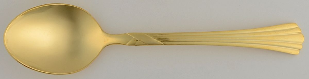 Chambord Gold (Gold Electroplate) Place/Oval Soup Spoon by Farberware-1