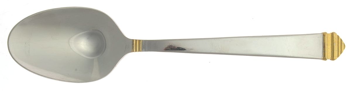Crown Royale Gold Accent (Stainless) Place/Oval Soup Spoon by Farberware-1