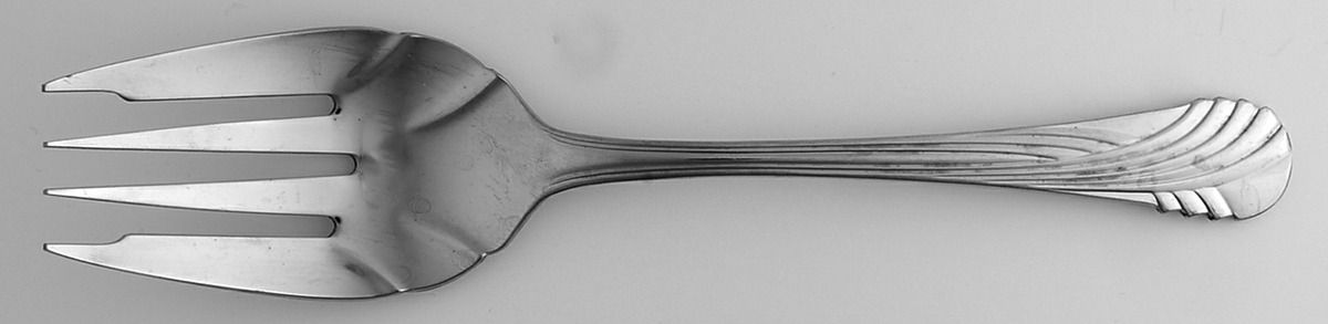 La Scala-Affection (Stainless) Medium Solid Cold Meat Serving Fork by Farberware-1