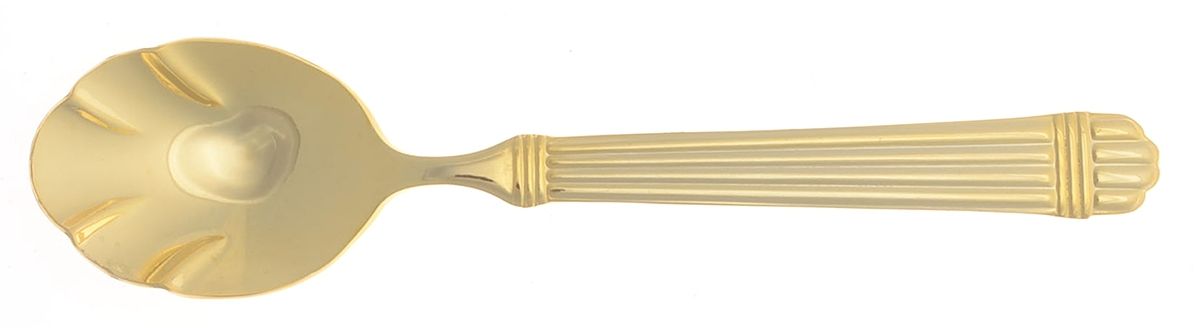 Marissa-Gold (Gold Electroplate) Sugar Shell Spoon by Farberware-1