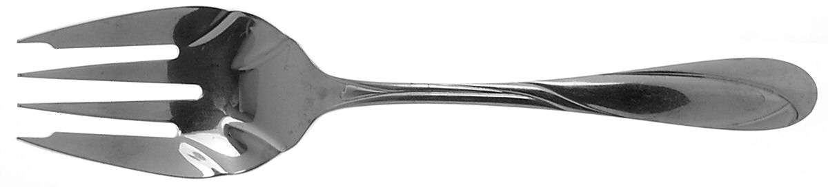 Nicole (Stainless) Medium Solid Cold Meat Serving Fork by Farberware-1