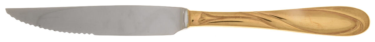 Nicole-Gold (Gold Electroplate) Steak Knife Individual Hollow, Serrate HC by Farberware-1