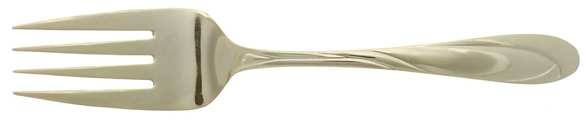 Nicole-Gold (Gold Electroplate) Medium Solid Cold Meat Serving Fork by Farberware-1