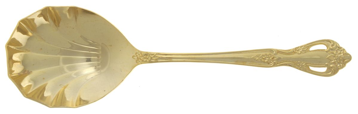Regal-Gold (Gold Electroplate) Solid Shell Casserole Spoon by Farberware-1