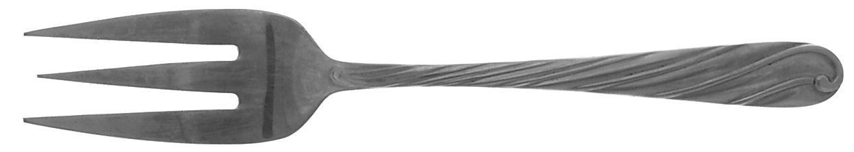 Swirl (Stainless) Medium Solid Cold Meat Serving Fork by Farberware-1