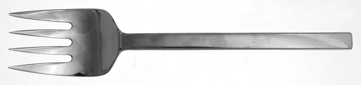 FTU2 (Stainless) Medium Solid Cold Meat Serving Fork by Fortunoff-1