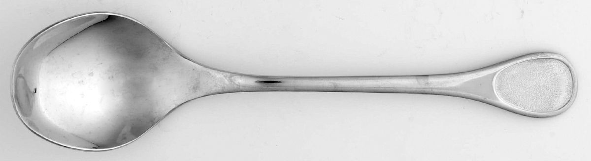 Happy Day-Plain (Stainless) Round Bowl Soup Spoon (Cream Soup) by Furst Furosil-1