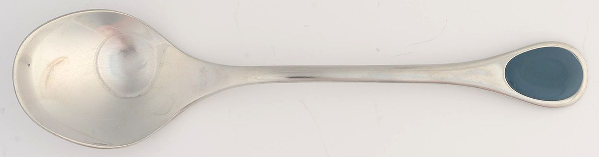 Happy Day-Blue (Stainless) Place/Oval Soup Spoon by Furst Furosil-1