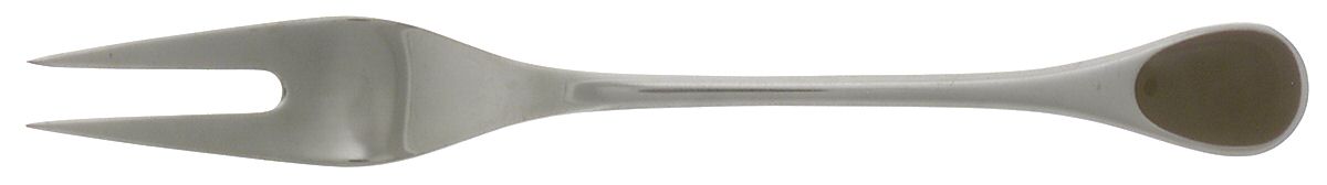 Happy Day-Brown (Stainless) Small Solid Cold Meat Serving Fork by Furst Furosil-1