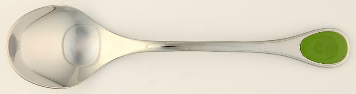 Happy Day-Green (Stainless) Place/Oval Soup Spoon by Furst Furosil-1