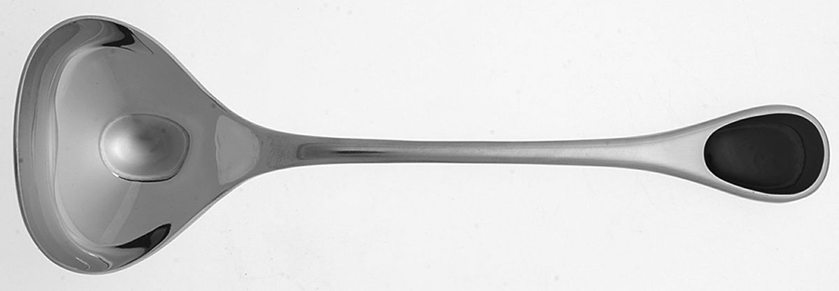 Happy Day-Black (Stainless) Solid Gravy Ladle by Furst Furosil-1