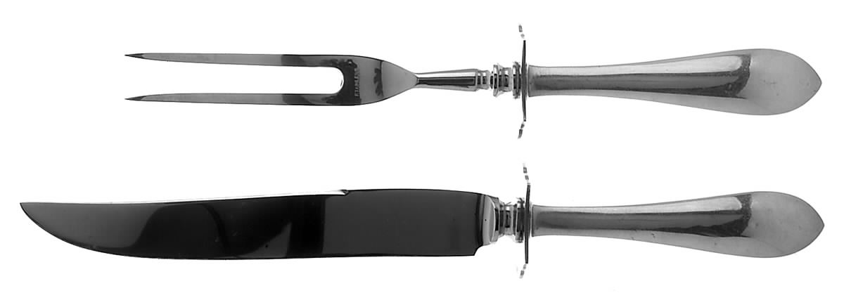 Adams (Sterling, 1944) Small Stainless Blade 2-Piece Steak Carving Set by Frank Whiting-1