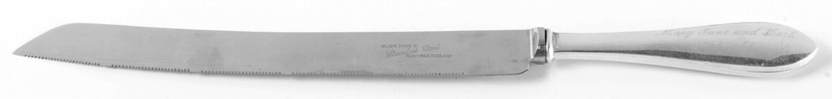 Adams (Sterling, 1944) Wedding Cake Knife with Stainless Blade by Frank Whiting-1