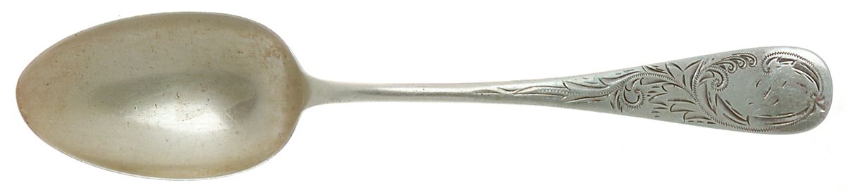 Antique B (Sterling, 1885) Monogrammed Oval Dessert/Soup Spoon by Frank Whiting-1