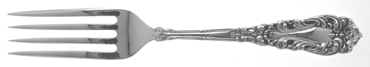 Athene-Crescendo (Sterling, 1890) Luncheon/Dessert Fork, Solid Piece by Frank Whiting-1