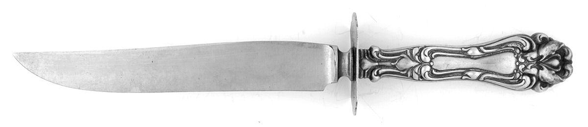 Athene-Crescendo (Sterling, 1890) Small Carving Knife W/Sterling Guard by Frank Whiting-1