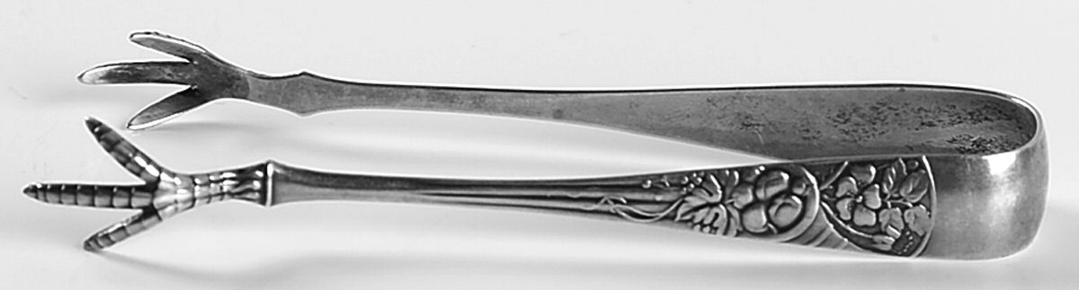 Autumn (Sterling, 1888) Large Sugar Tongs by Frank Whiting-1