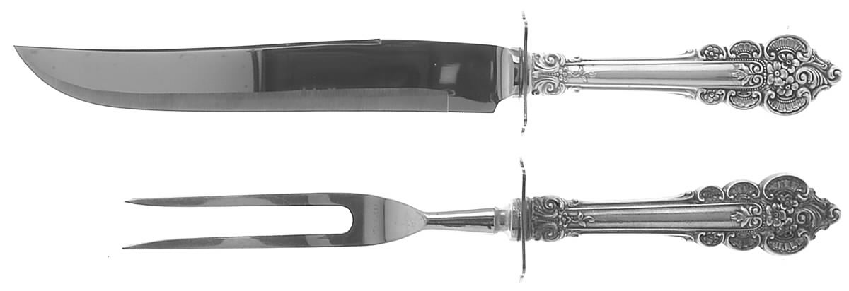 Botitcelli (Sterling, 1949) Small Stainless Blade 2-Piece Steak Carving Set by Frank Whiting-1