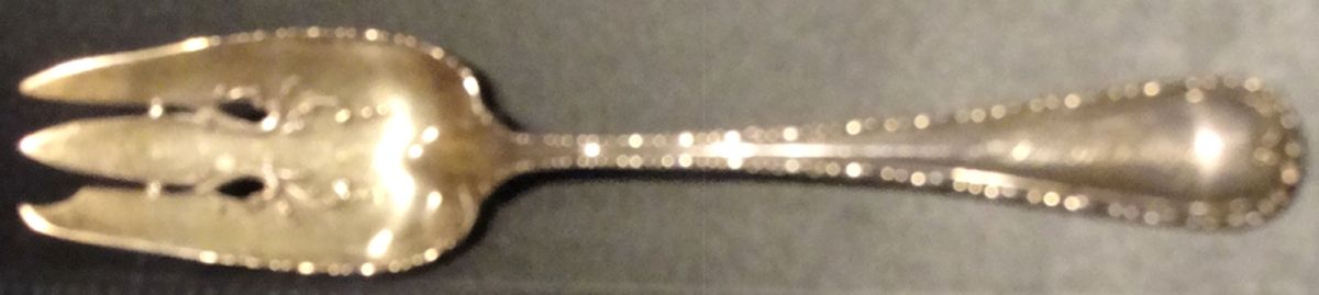 Crystal (Sterling, 1922) Small Solid Cold Meat Serving Fork by Frank Whiting-1
